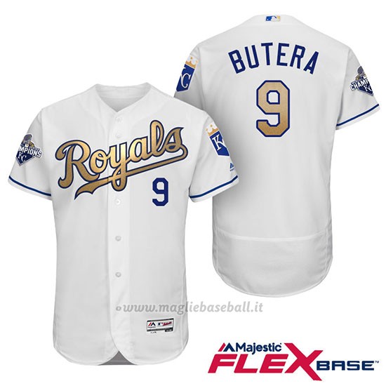 Maglia Baseball Uomo Kansas City Royals Campione 9 Drew Butera Flex Base Ors